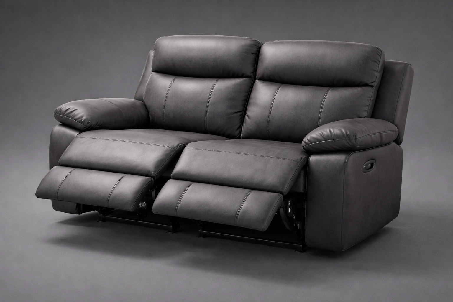 2 seater recliner sofa with both seats in reclined position
