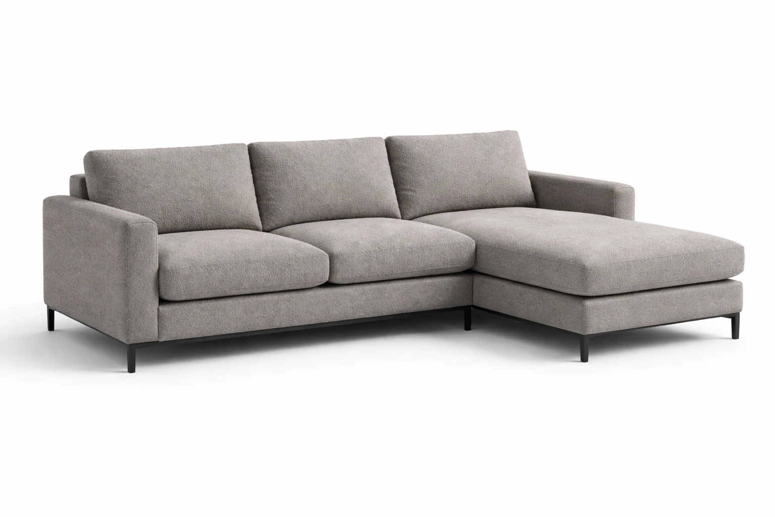 3 seater sofa in L-shape chaise configuration