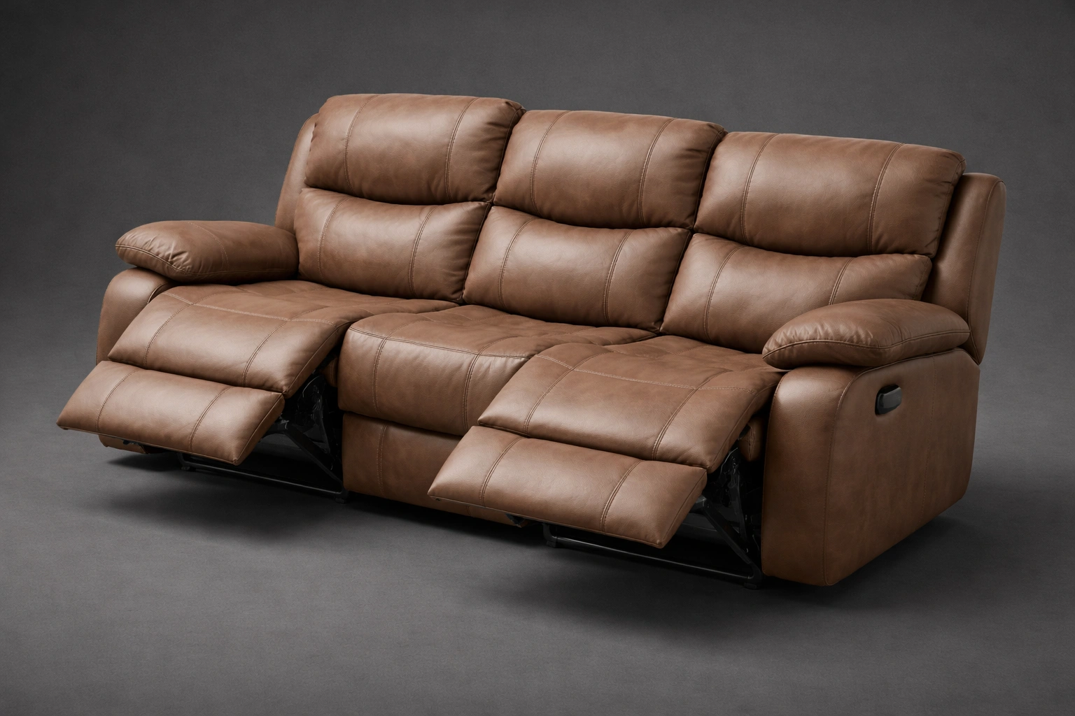 3 seater recliner sofa with all three seats reclined
