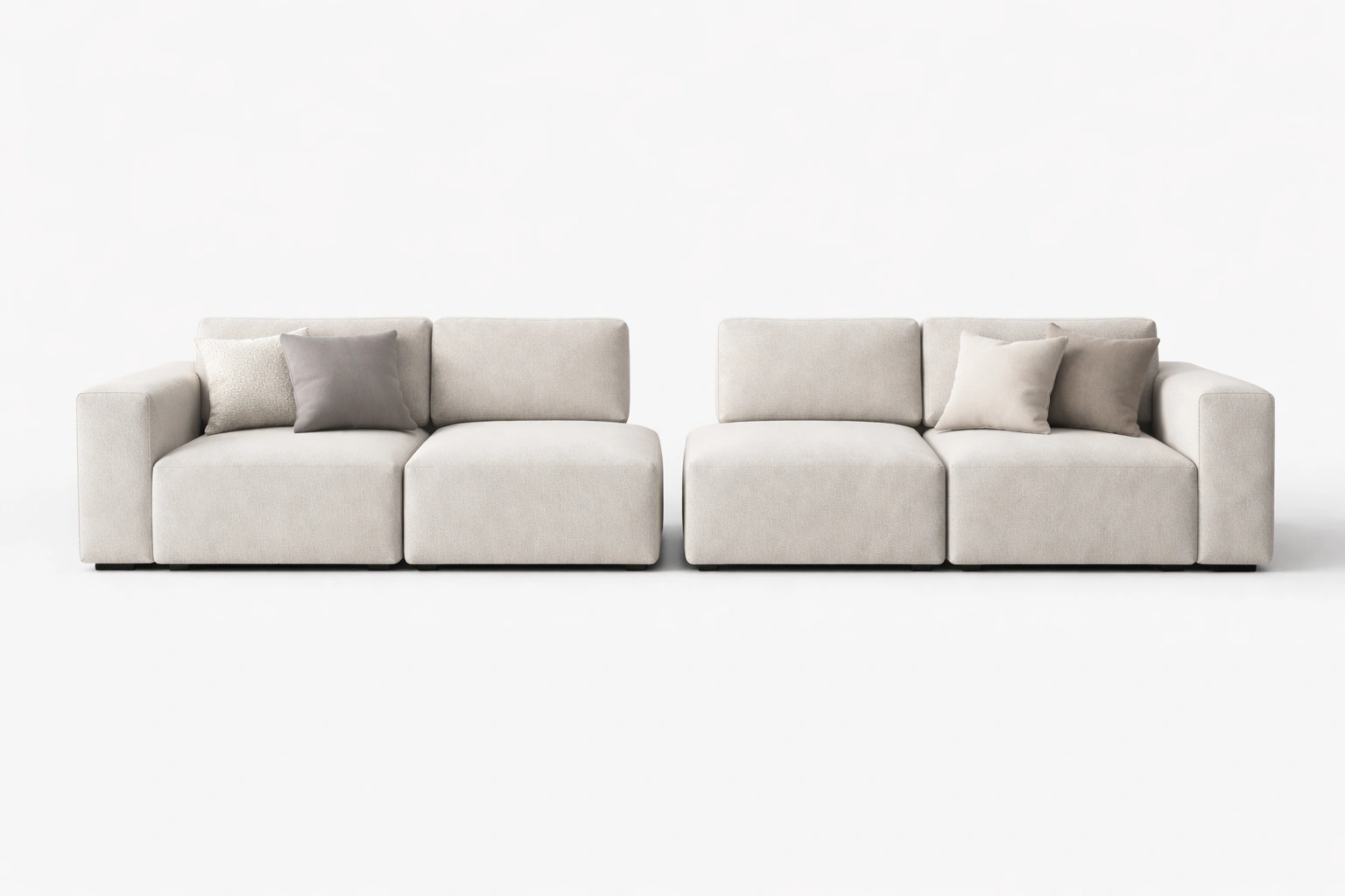 Modular 5 seater sofa in L-shape configuration