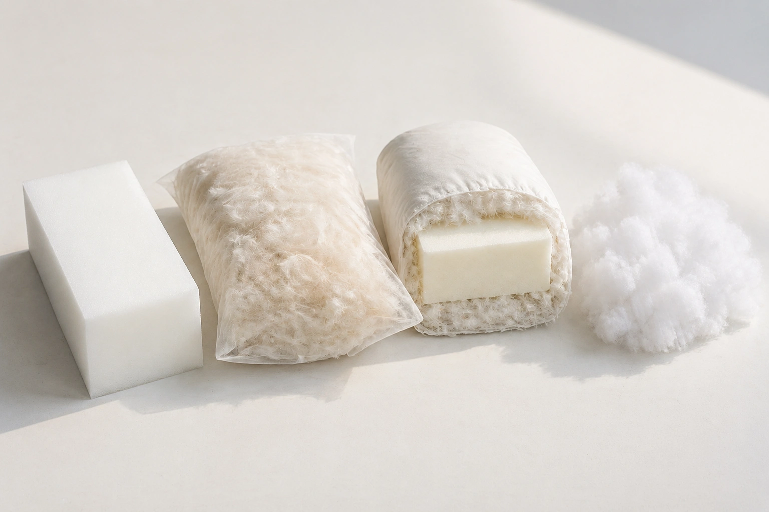 Different sofa cushion fill materials comparison