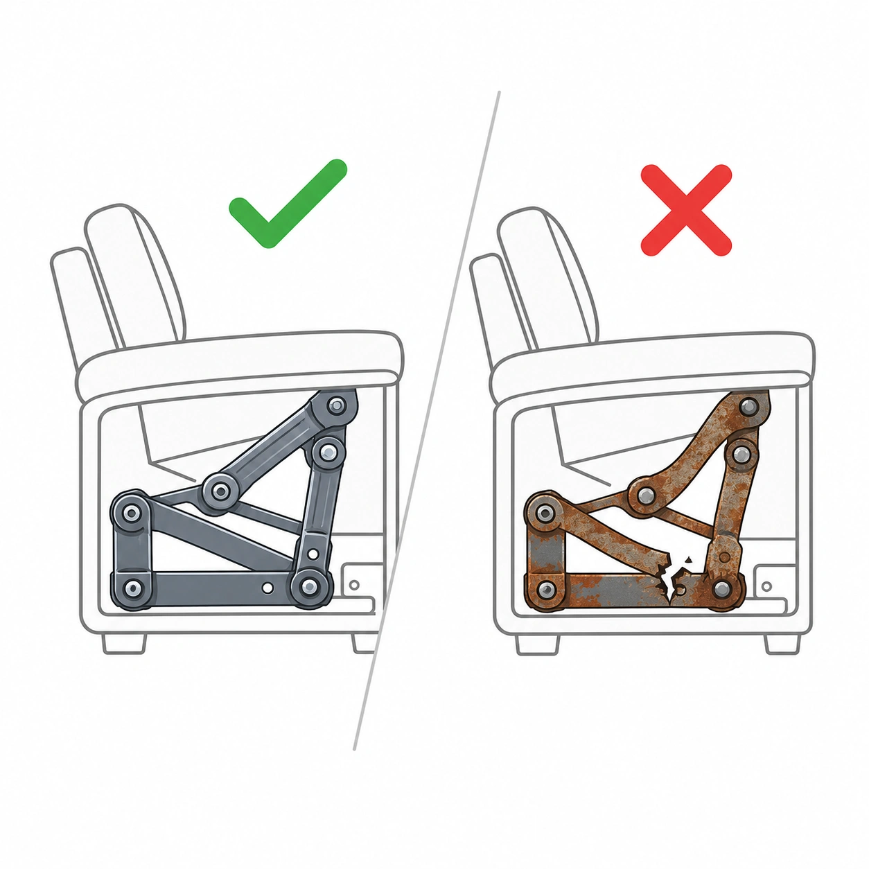 Avoiding complex sofa mechanisms on budget