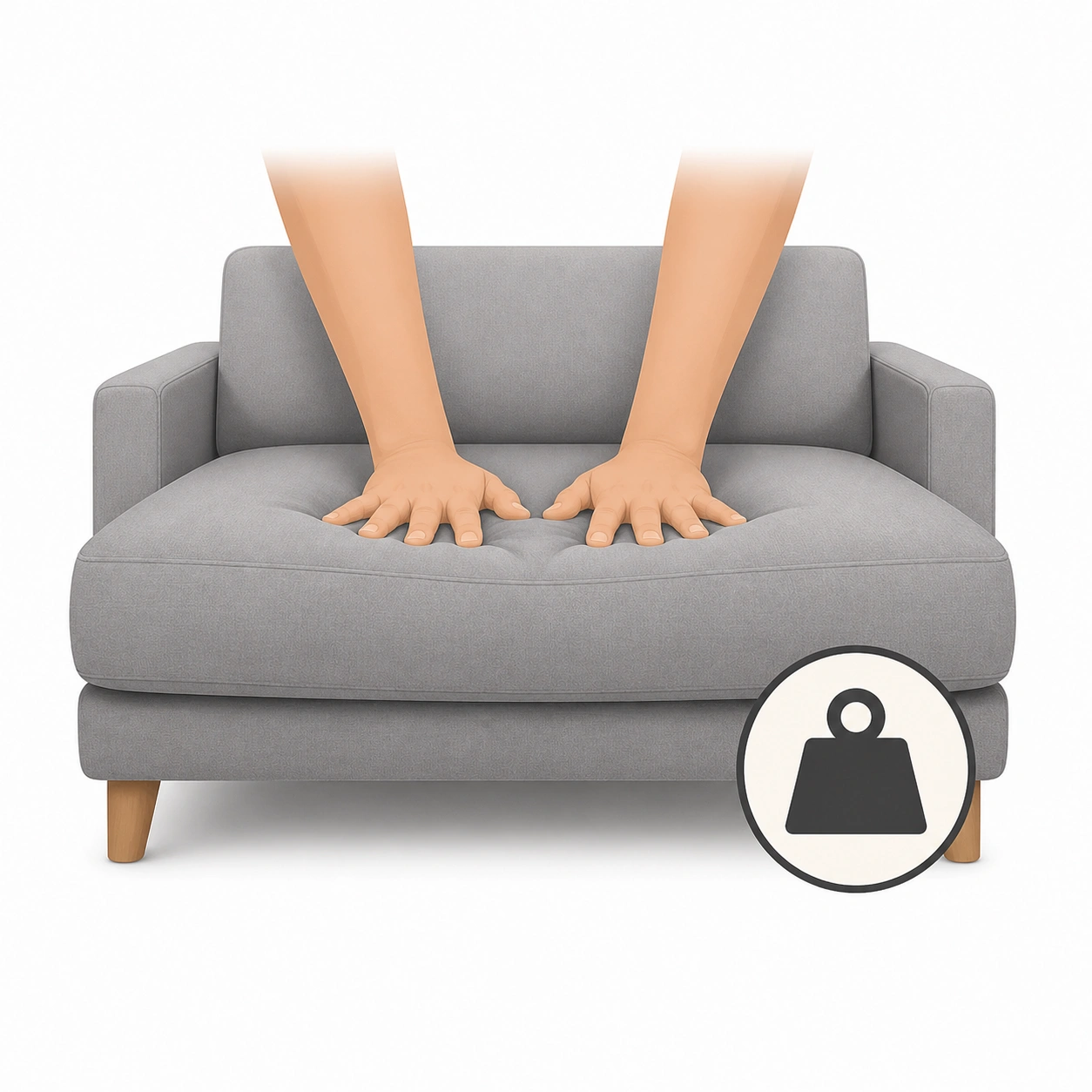 Sofa weight capacity label