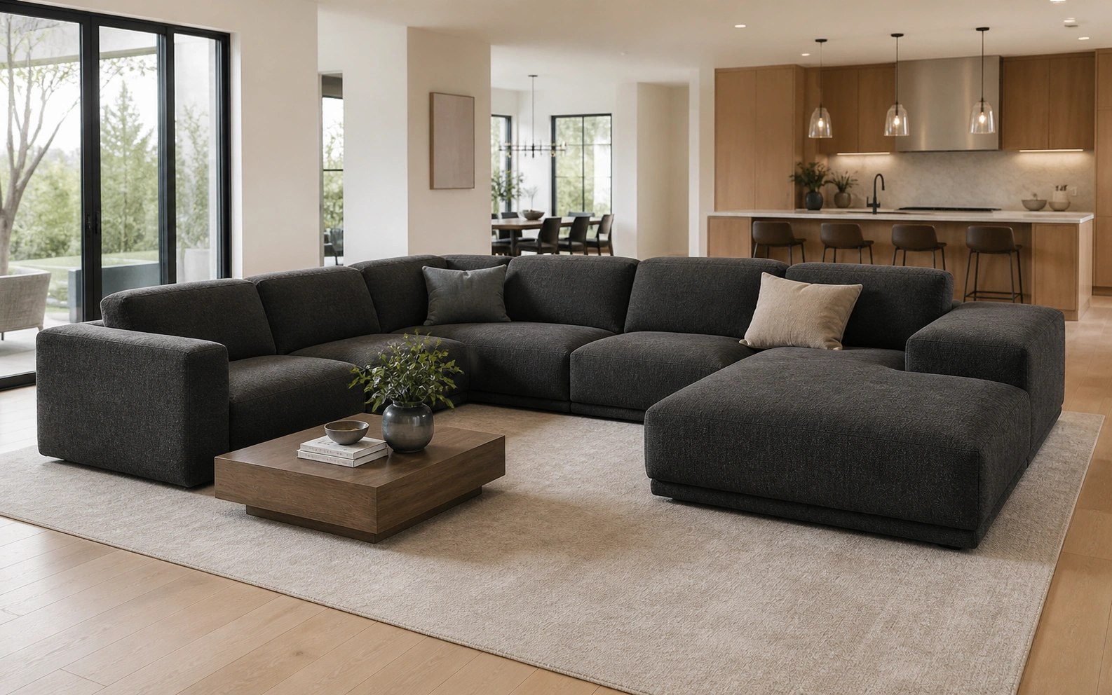 Sectional sofa with chaise lounge component