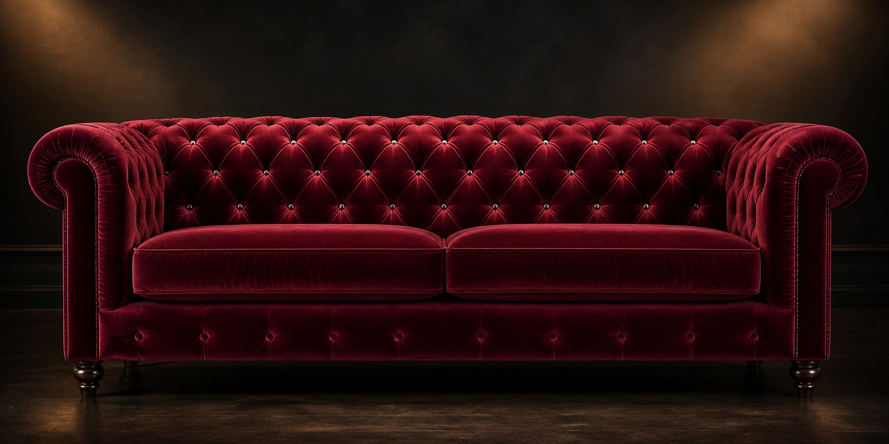 Diamond tufted sofa with geometric diamond pattern