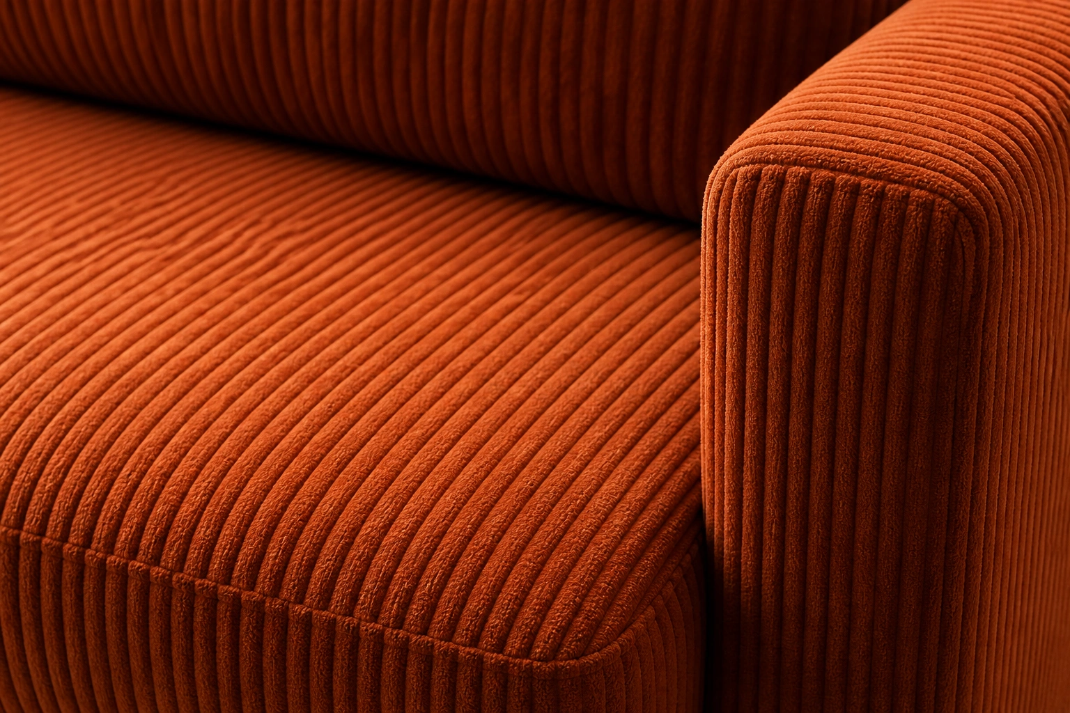 Corduroy fabric close-up showing ribbed texture pattern