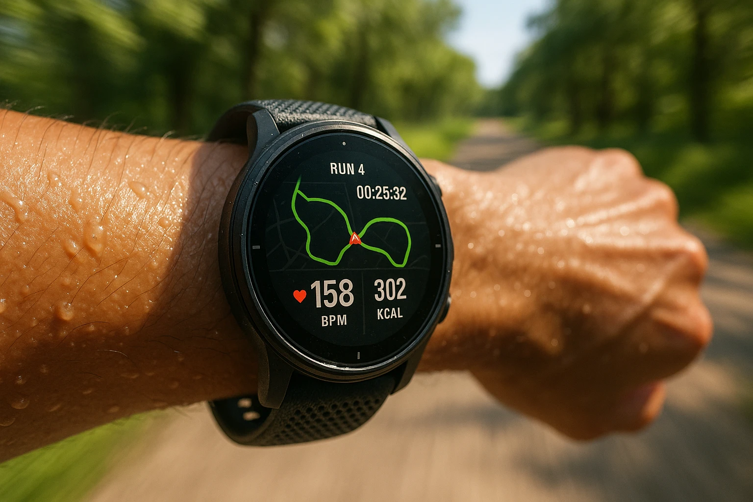Fitness tracking smartwatch with health metrics