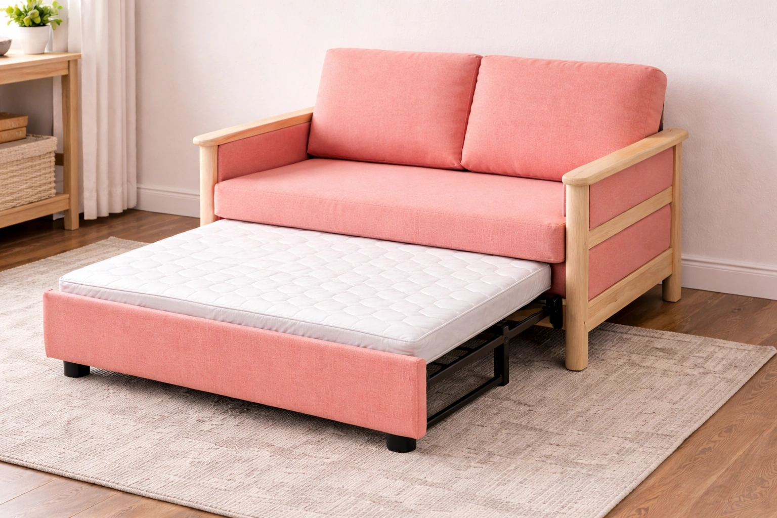 Kids sleeper sofa that converts into a small bed for sleepovers