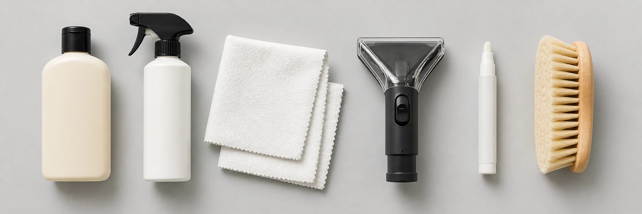 Essential cleaning supplies for maintaining lobby and waiting area sofas