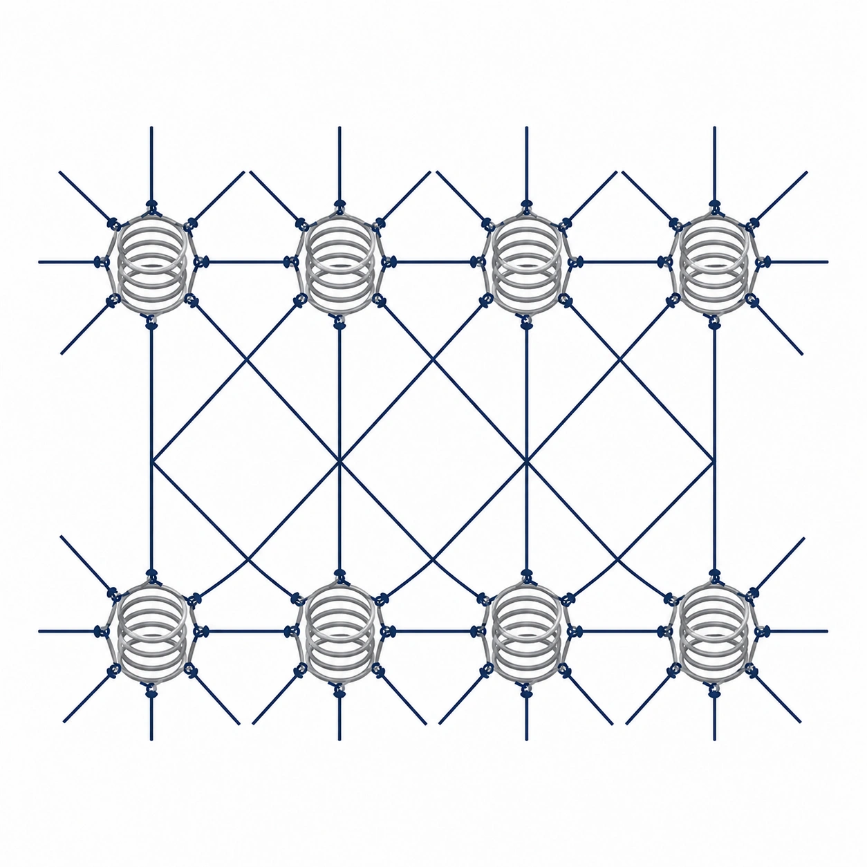 Eight-way hand-tied springs