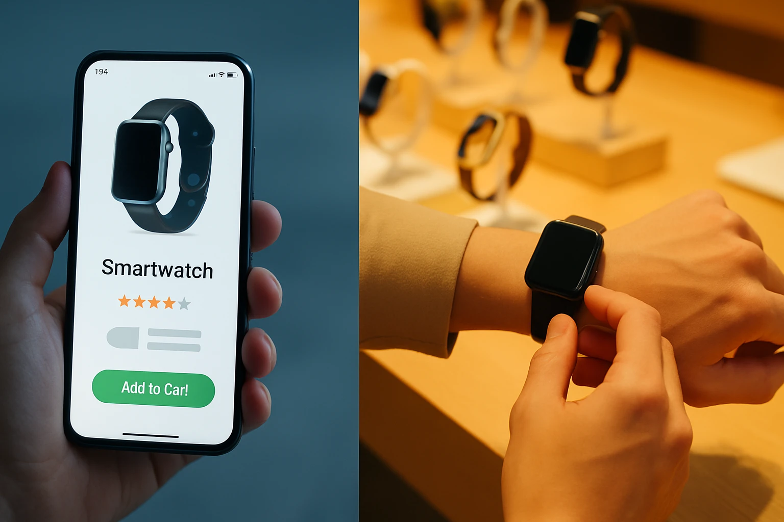 Comparing online and offline smartwatch shopping