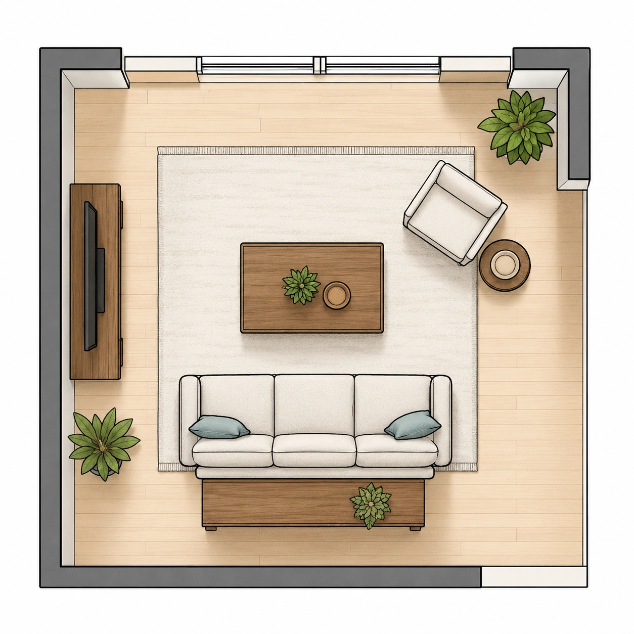 Living room layout guide