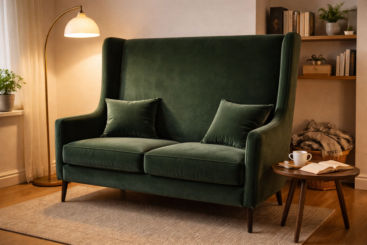 High back sofa providing extra neck and head support