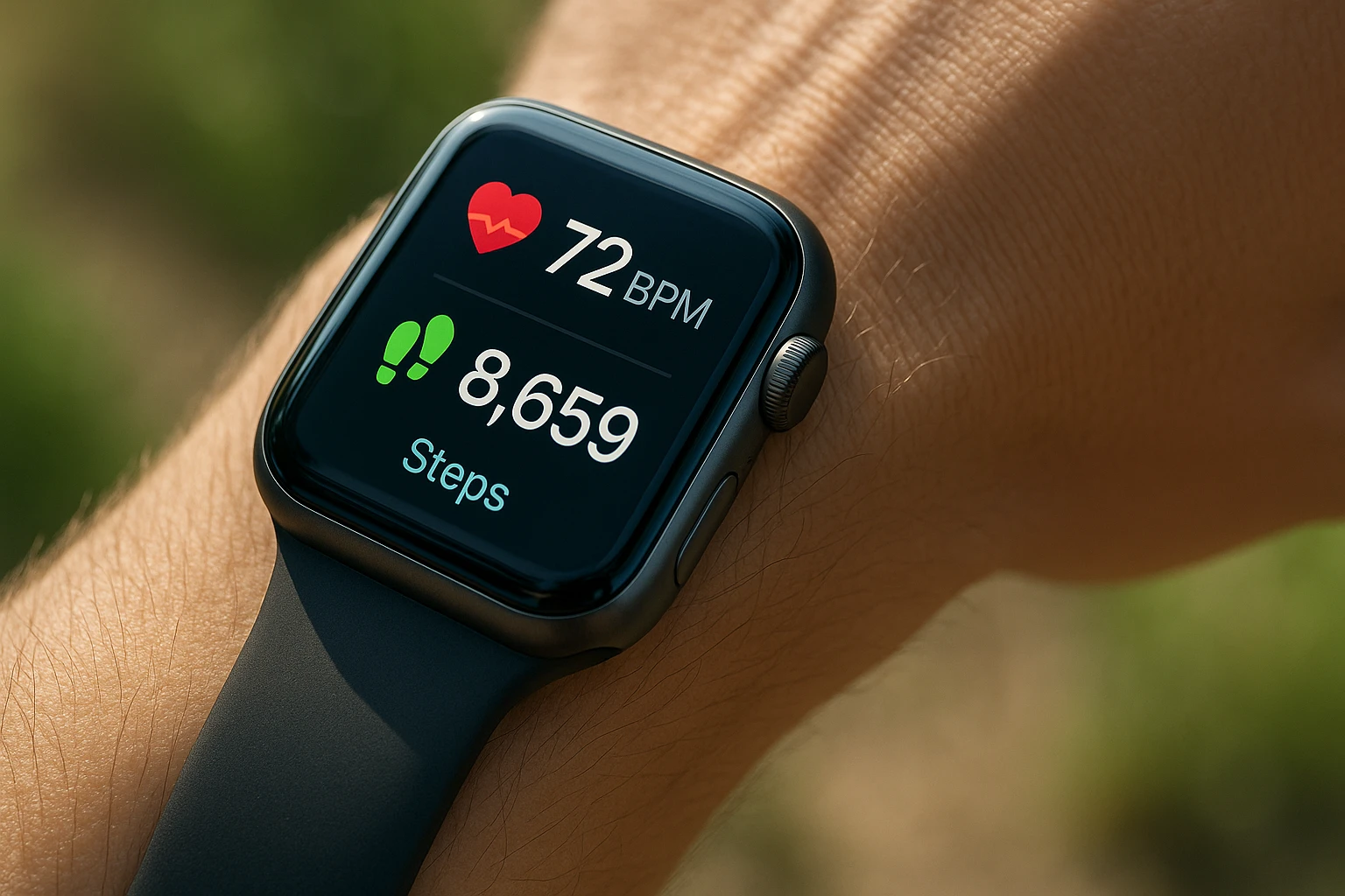 Modern smartwatch showing health tracking features